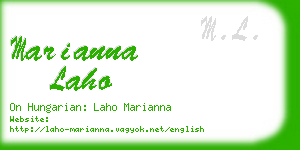 marianna laho business card